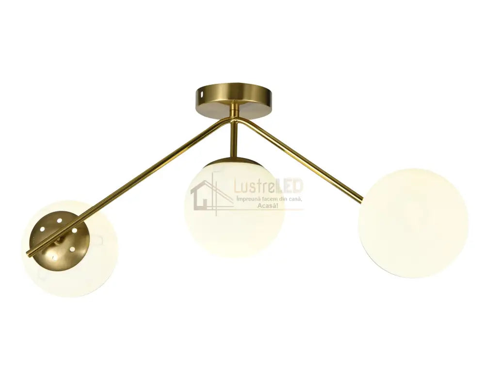 Lustra Abajur MAT Nordic Scale GOLD 3xE27 lustreled.ro