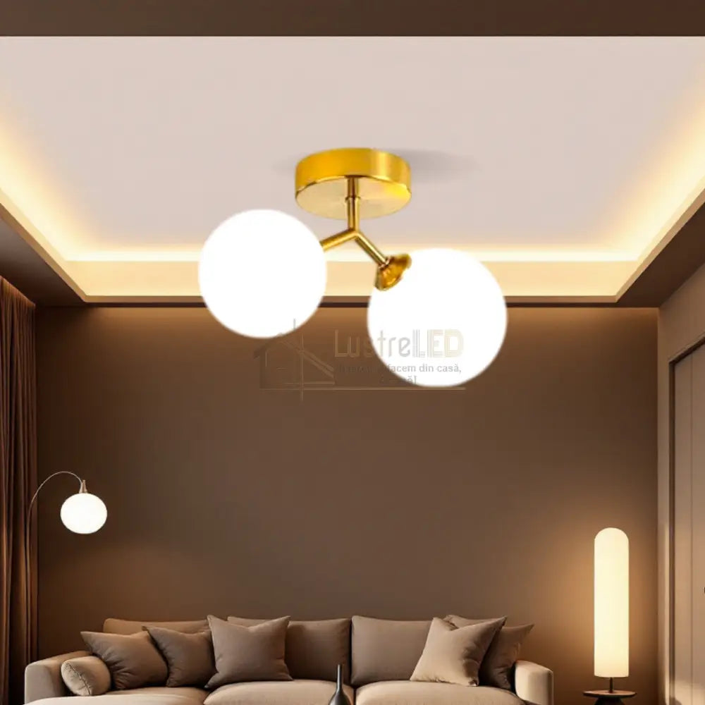 Lustra Abajur Gold DX2431-2B ABAJUR Chandeliers