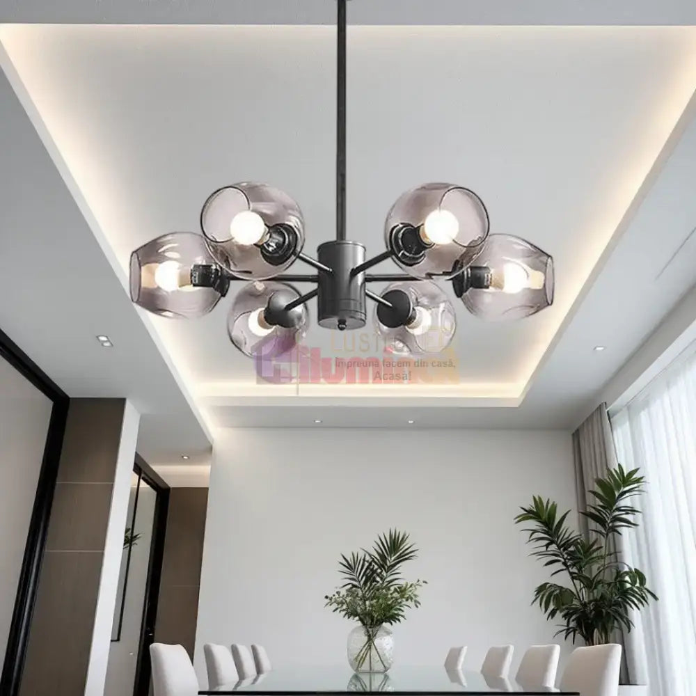 Lustra Abajur Reglabila 6xE27 Umbrava - 6035-6 lustreled.ro