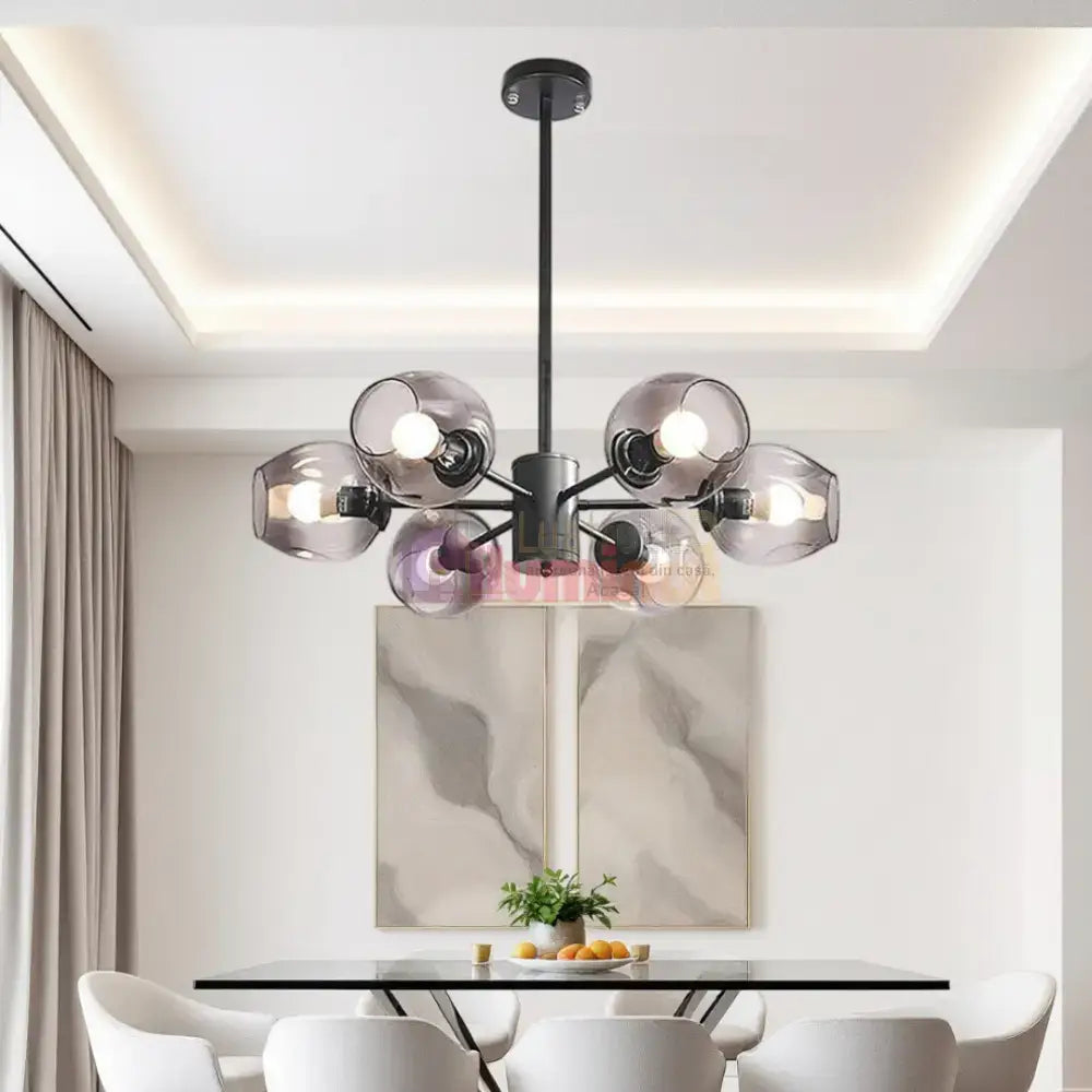 Lustra Abajur Reglabila 6xE27 Umbrava - 6035-6 lustreled.ro