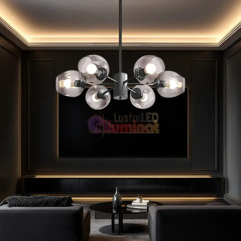 Lustra Abajur Reglabila 6xE27 Umbrava - 6035-6 lustreled.ro