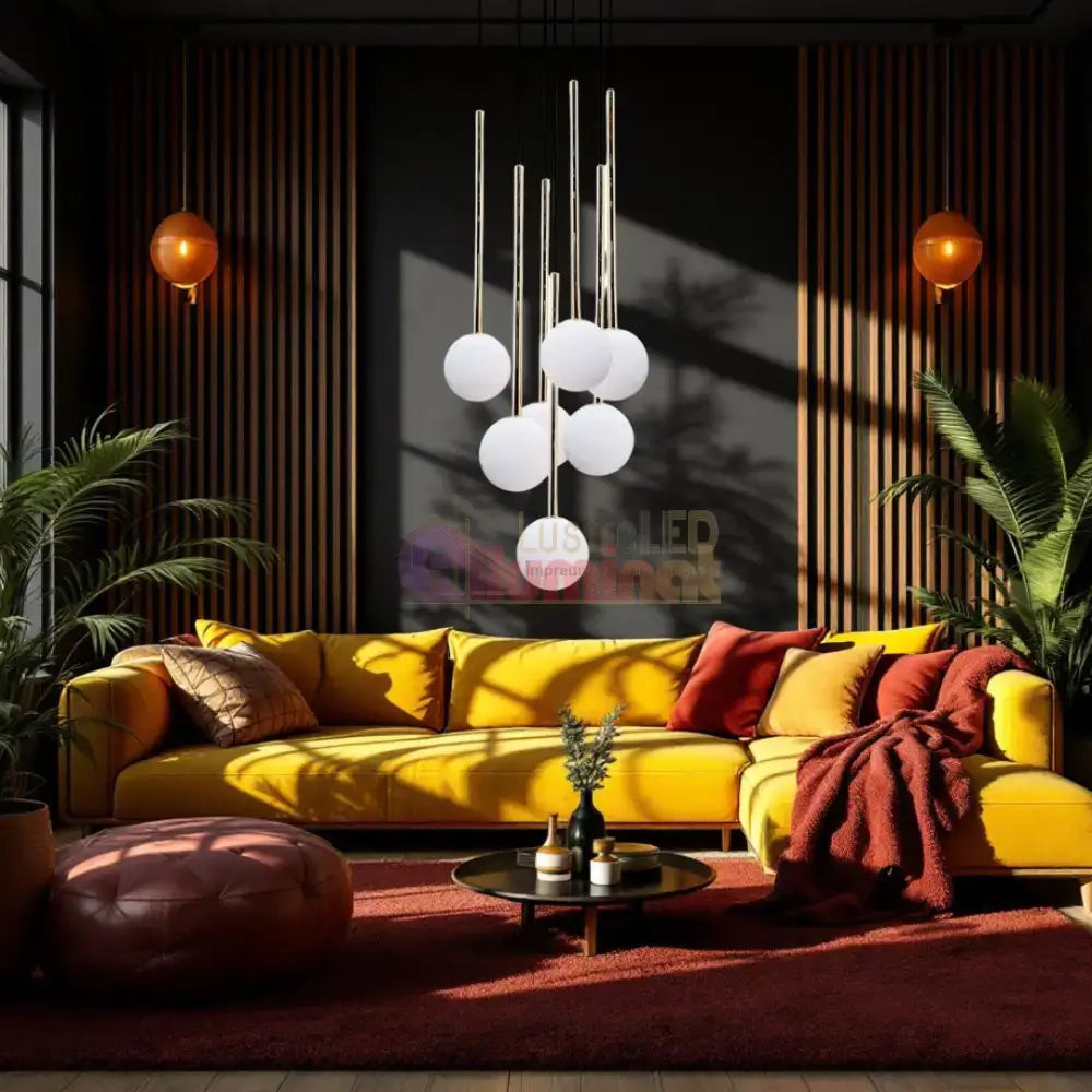 Lustra Abajur Luxury ALI Golden lustreled.ro