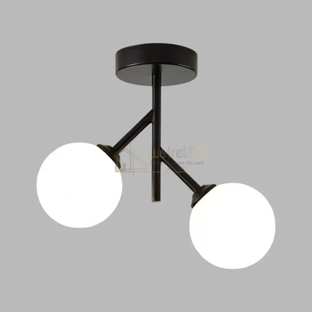 Lustra Abajur TIAN 2xE27 Black NEAGRA Chandeliers
