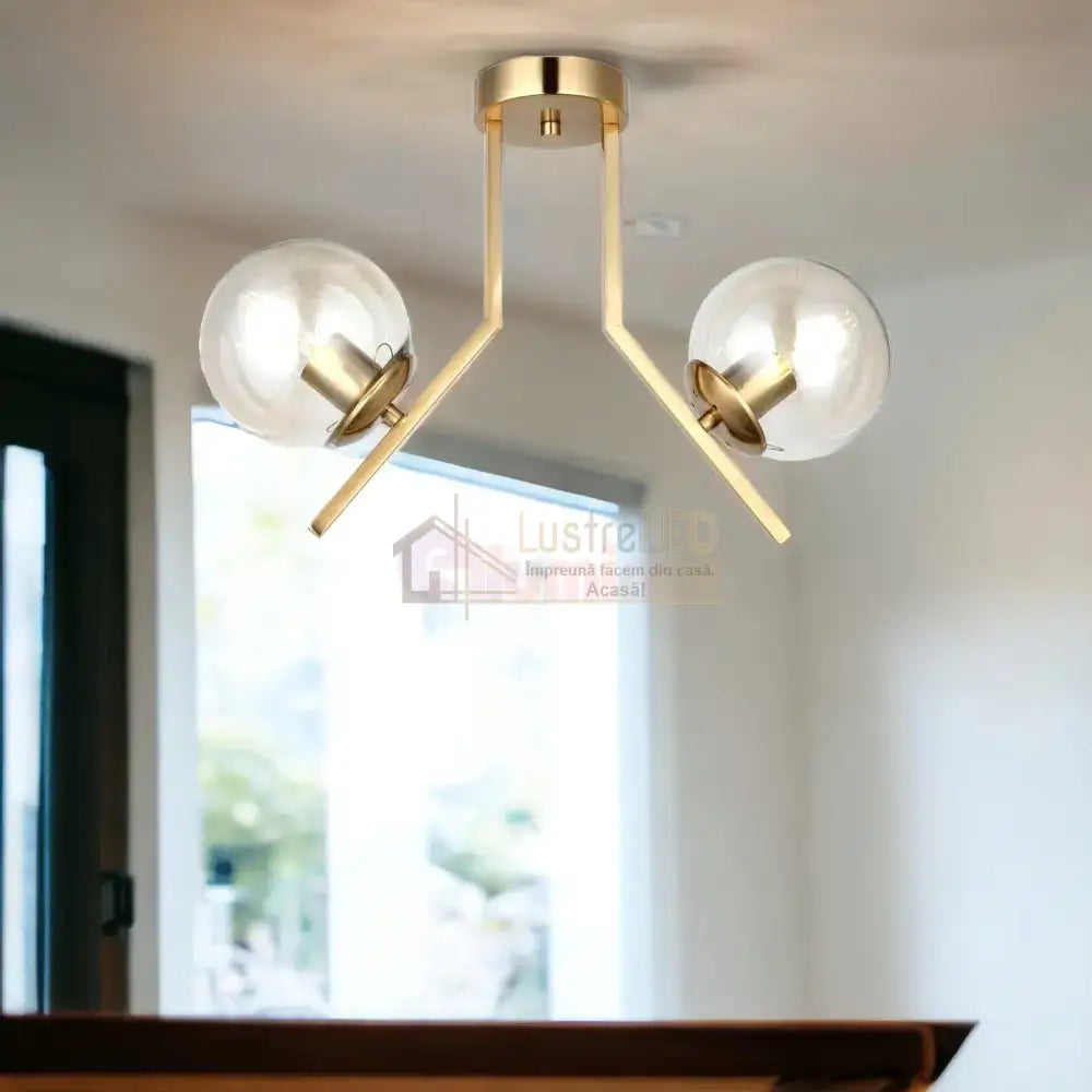 Lustra Abajur Transparent Aplicata 2Xe27 Mx412-2 Chandeliers