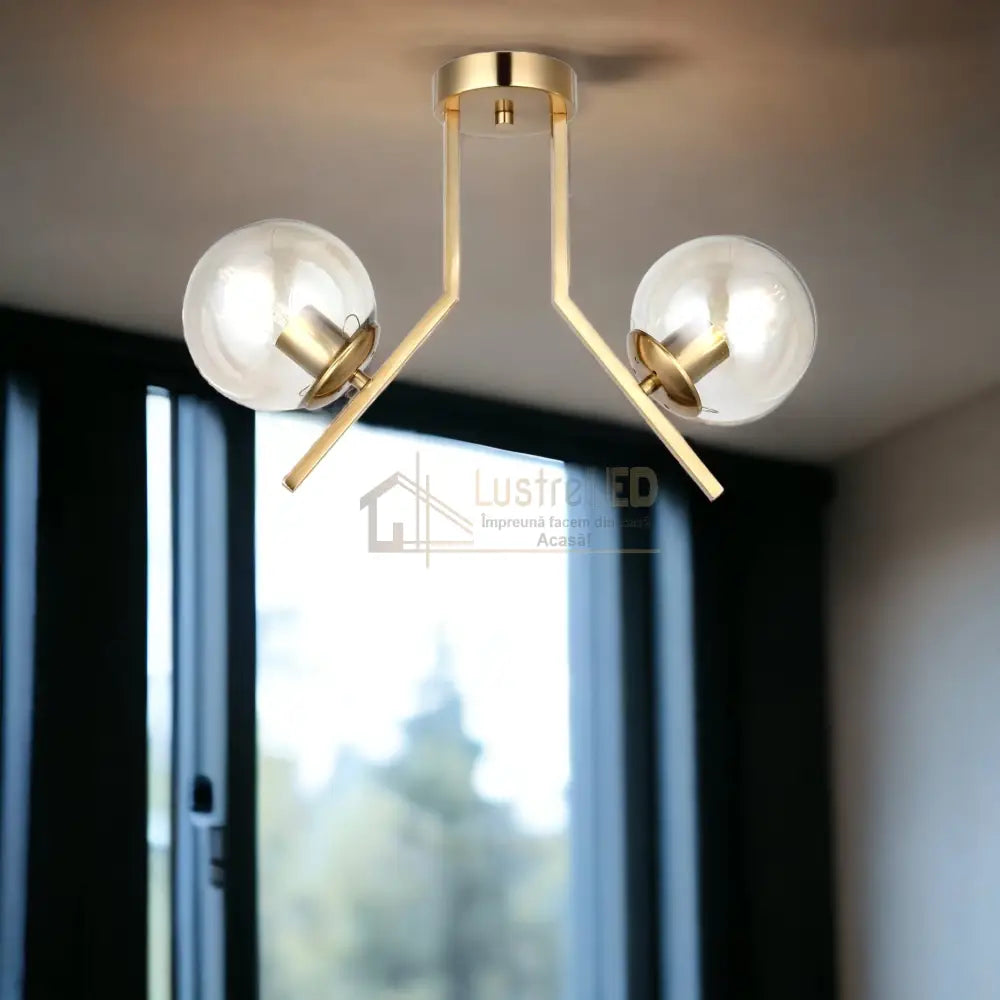 Lustra Abajur Transparent Aplicata 2Xe27 Mx412-2 Chandeliers