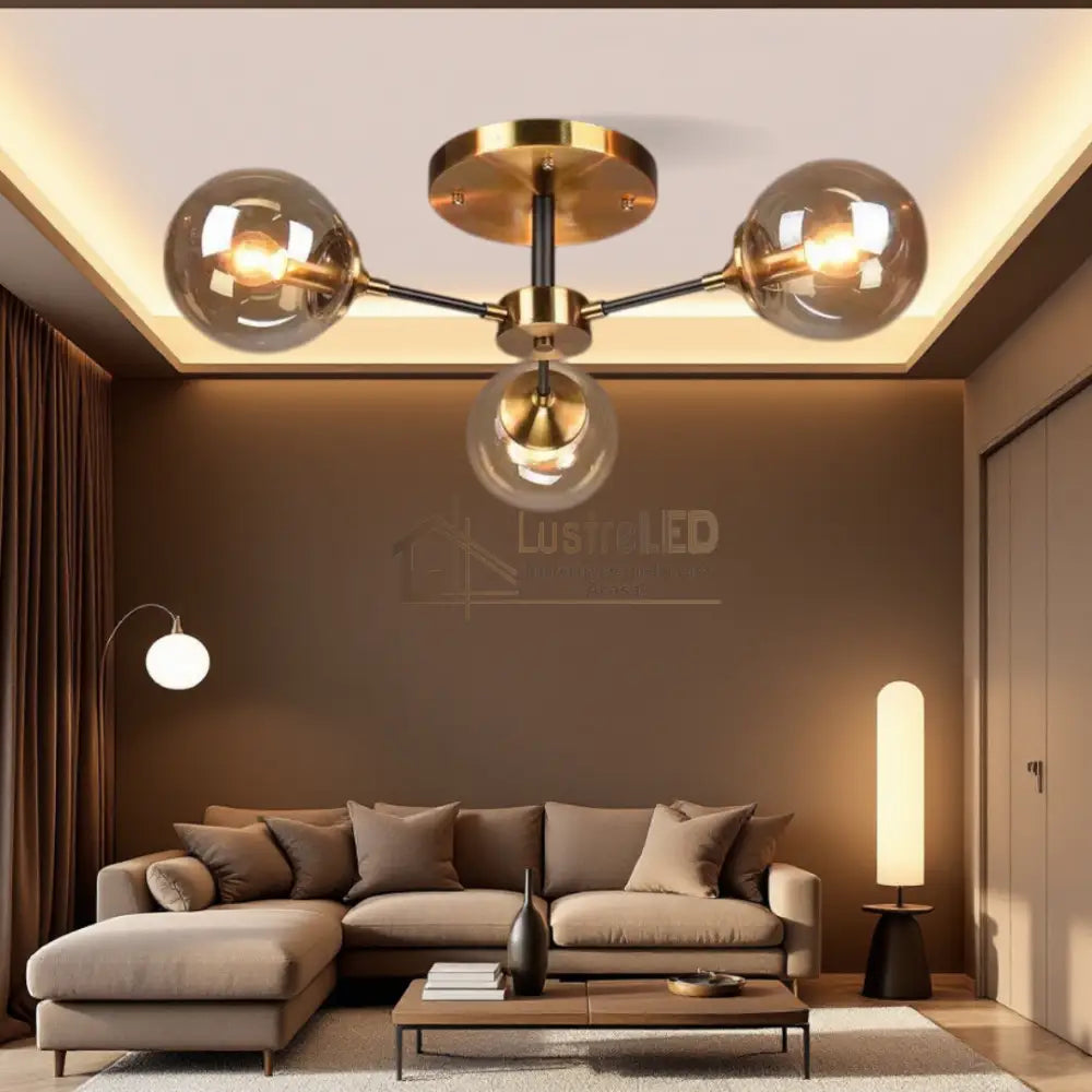 Lustra Abajur Transparent Aplicata 3xE14 DF1055-3 ABAJUR / AURIE / 50CM Chandeliers