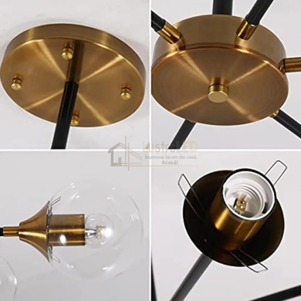 Lustra Abajur Transparent Aplicata 3xE14 DF1055-3 ABAJUR / AURIE / 50CM Chandeliers