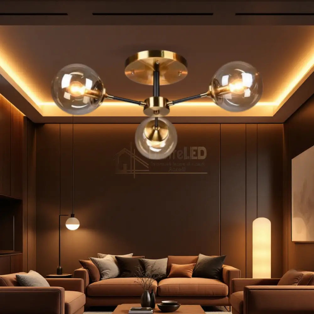 Lustra Abajur Transparent Aplicata 3xE14 DF1055-3 ABAJUR / AURIE / 50CM Chandeliers
