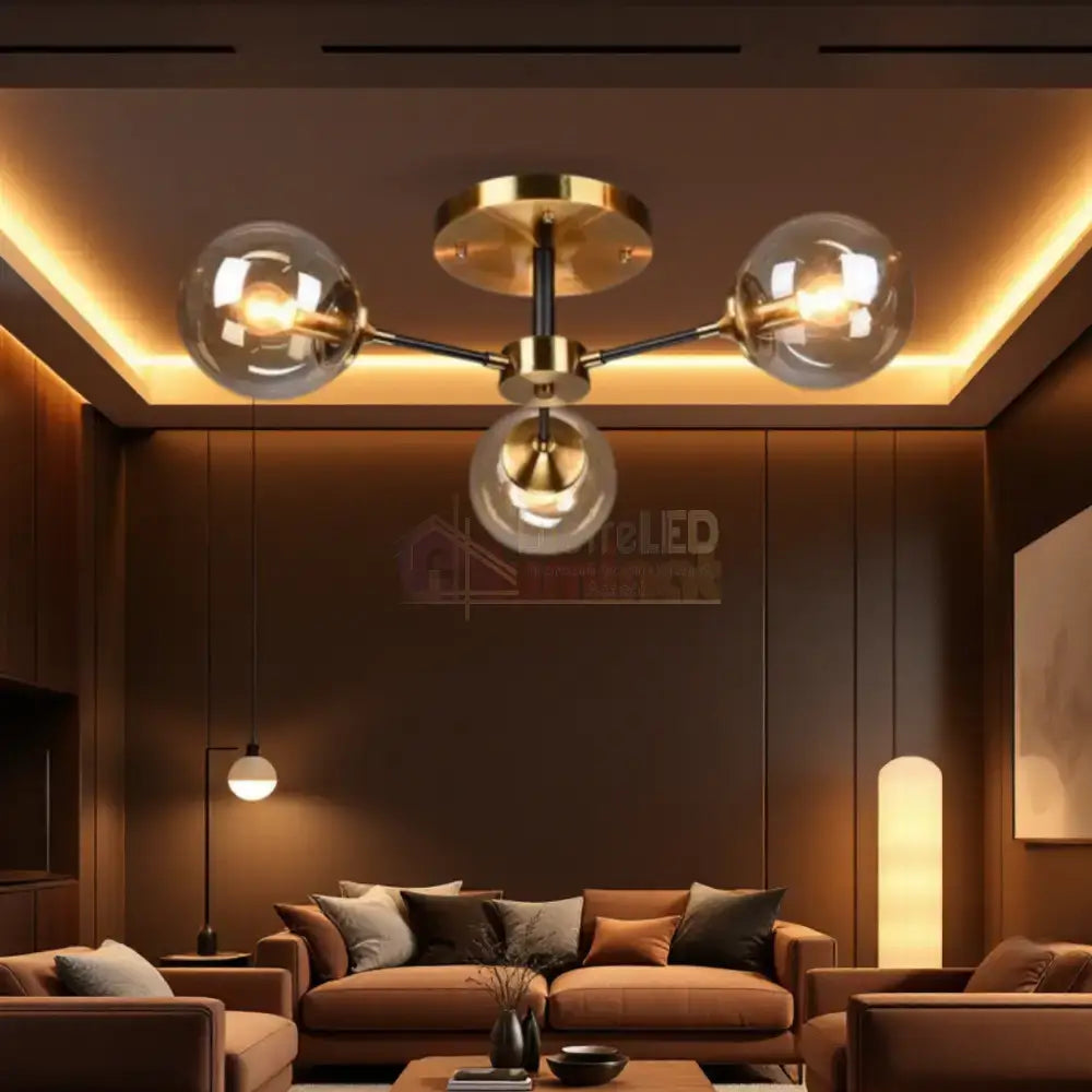 Lustra Abajur Transparent Aplicata 3xE14 DF1055-3 AURIE / ABAJUR Chandeliers
