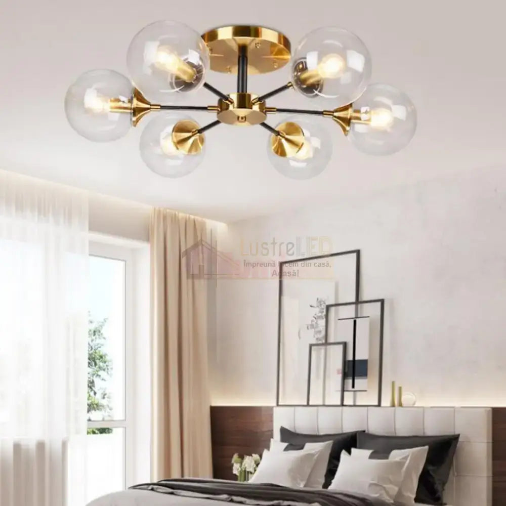 Lustra Abajur Transparent Aplicata 6xE14 DF1055-6 AURIE / ABAJUR Chandeliers