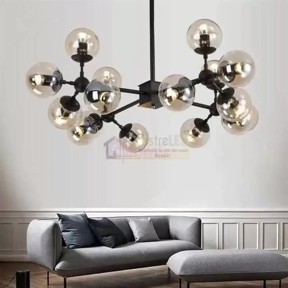 Lustra Abajur Transparent Black RAXO NEAGRA / ABAJUR Chandeliers