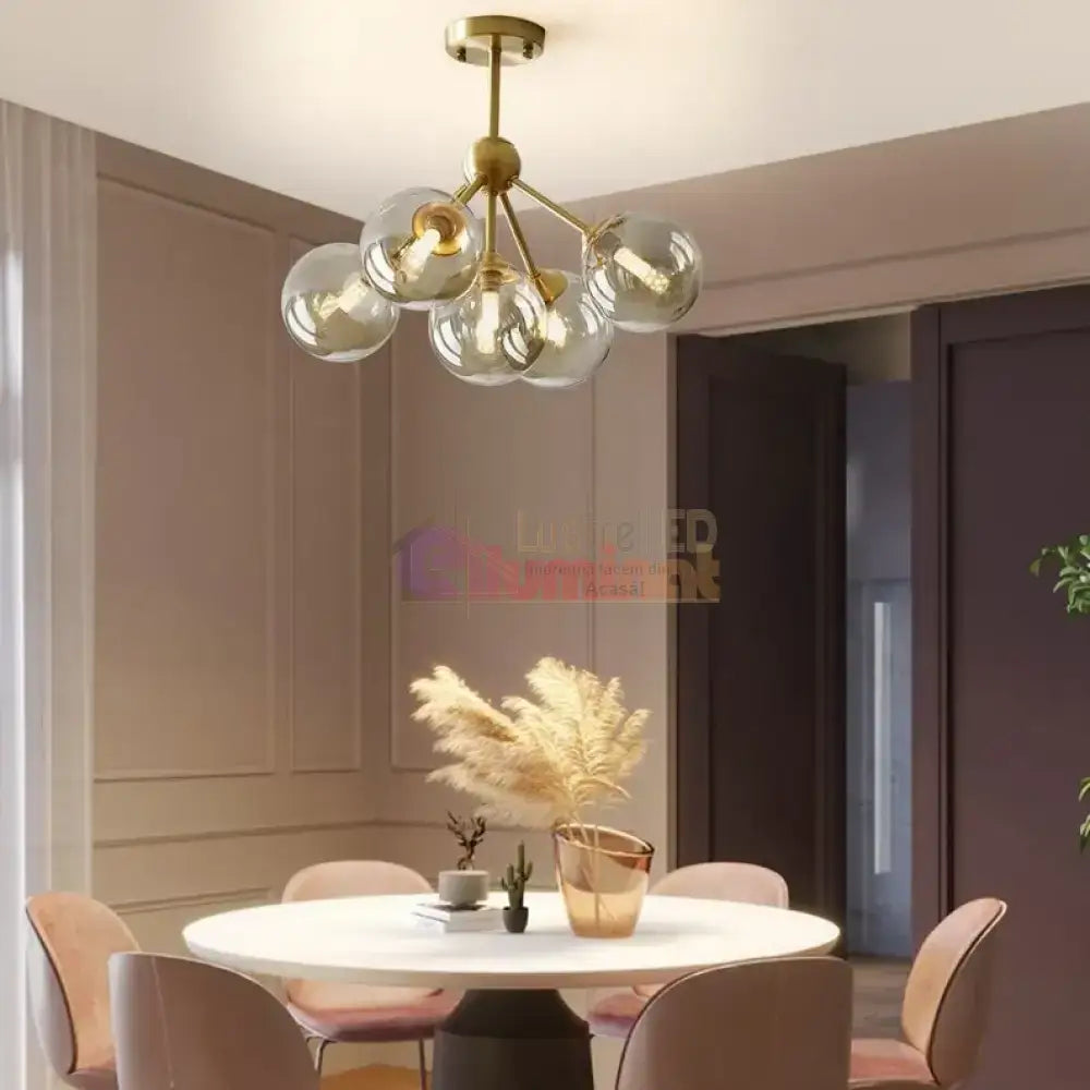  Lustra Abajur 5xG9 GOLD 7310-5 lustreled.ro