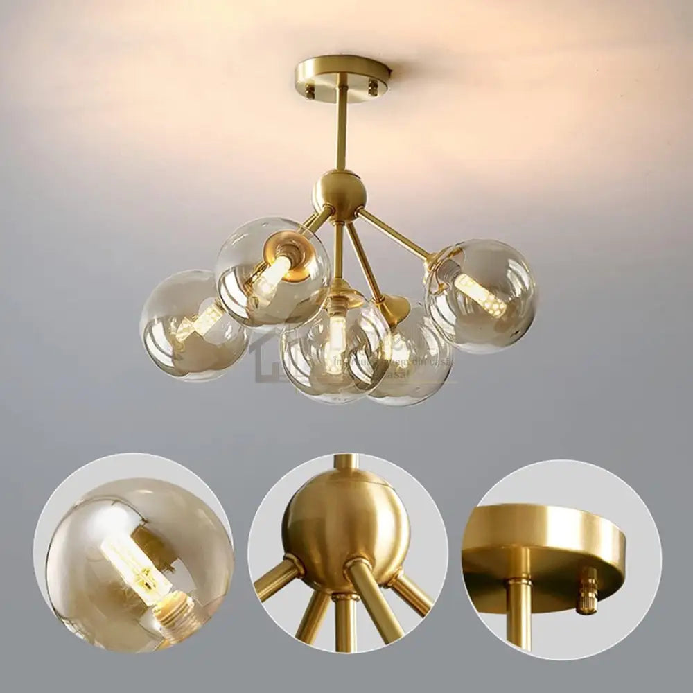  Lustra Abajur 5xG9 GOLD 7310-5 lustreled.ro