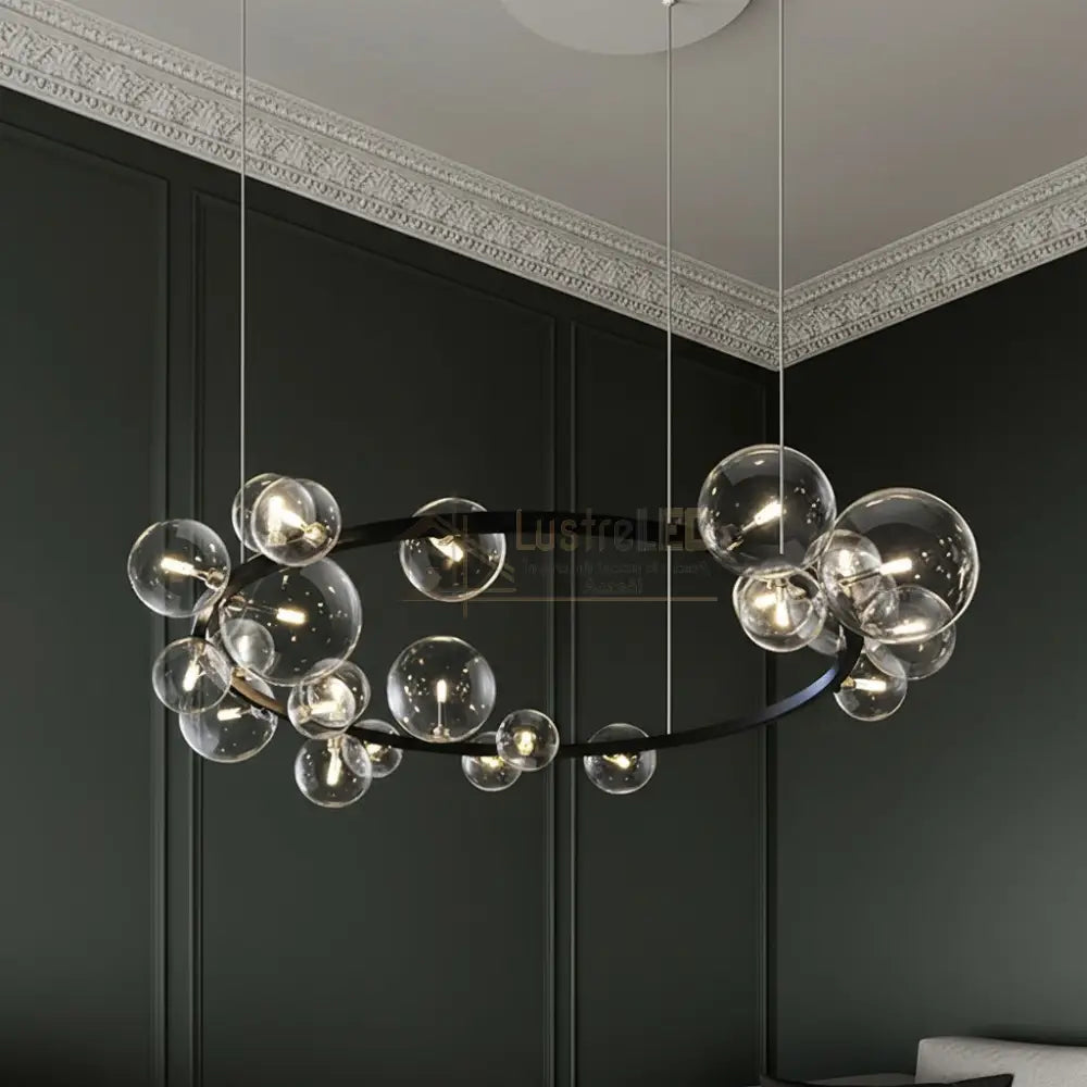 Lustra Abajur Vaya 24xG9 Black Rotunda 120cm Chandeliers