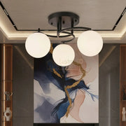 Lustra Abajur ZARO 3xE27 Black NEAGRA Chandeliers