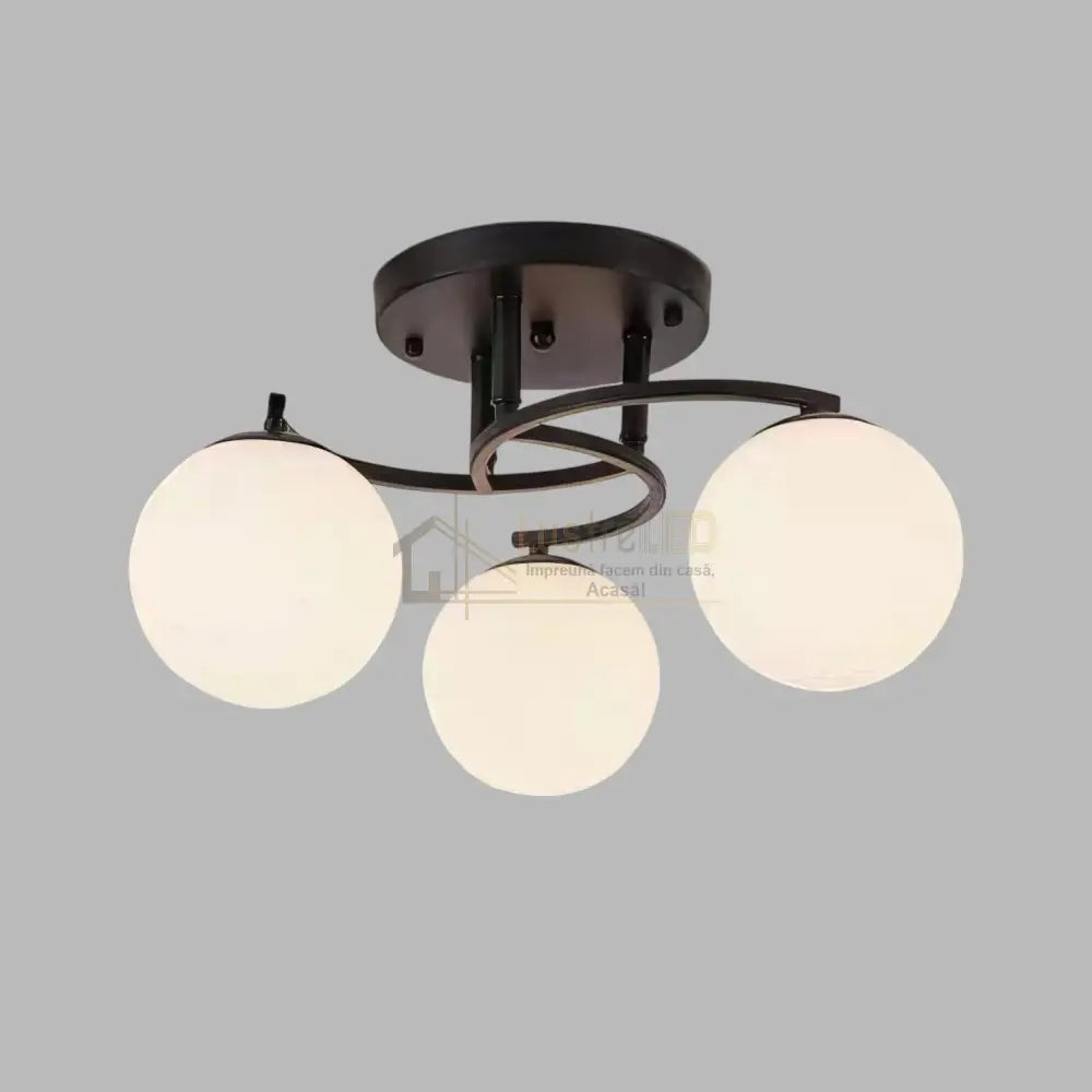 Lustra Abajur ZARO 3xE27 Black NEAGRA Chandeliers