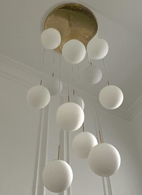 Lustra Abajur Mat GOLD LUXURY STAIRCASE Gigant