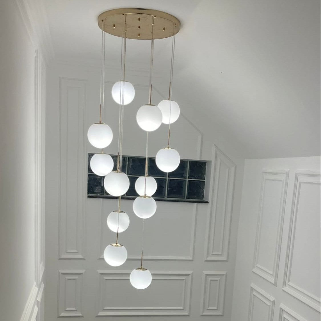 Lustra Abajur Mat GOLD LUXURY STAIRCASE Gigant