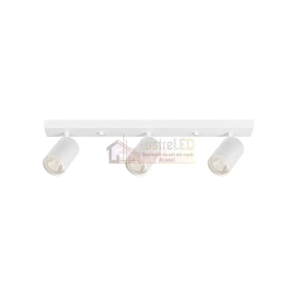 Lustra Alba Liniara cu 3 Spoturi Reglabile 3xGU10 Lighting Fixtures
