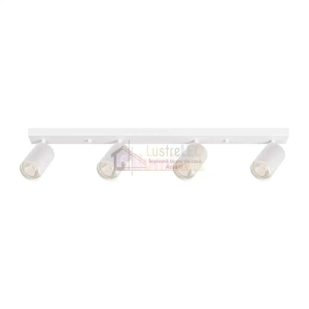 Lustra Alba Liniara cu 4 Spoturi Reglabile 4xGU10 Lighting Fixtures