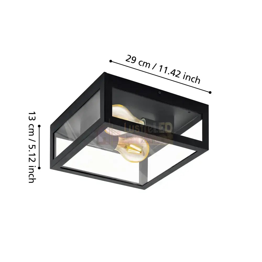 Lustra AMEZOLA Black 29CM Eglo Lighting Fixtures