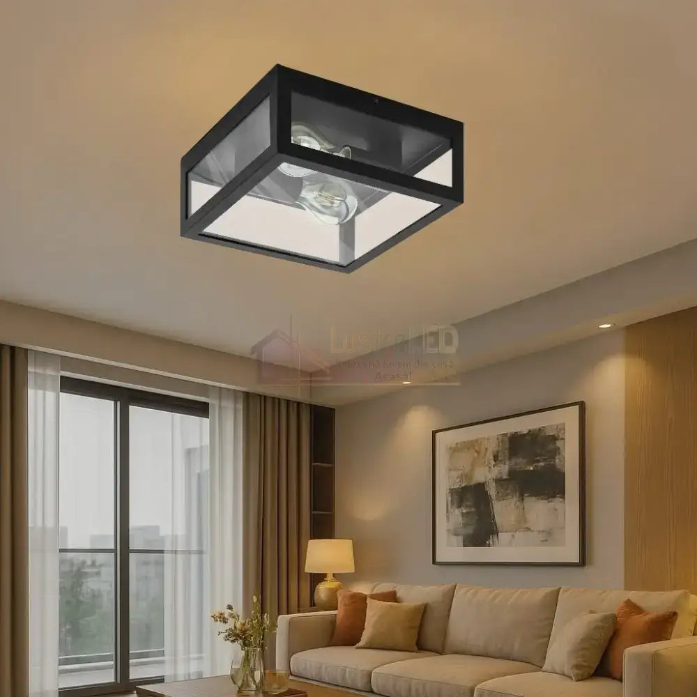 Lustra AMEZOLA Black 29CM Eglo Lighting Fixtures