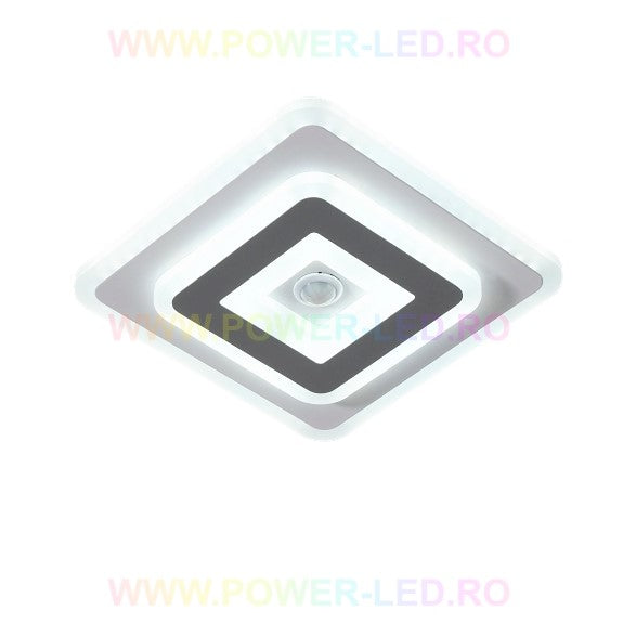 Lustra LED 28W Patrata cu Senzor Miscare Echivalent 200W
