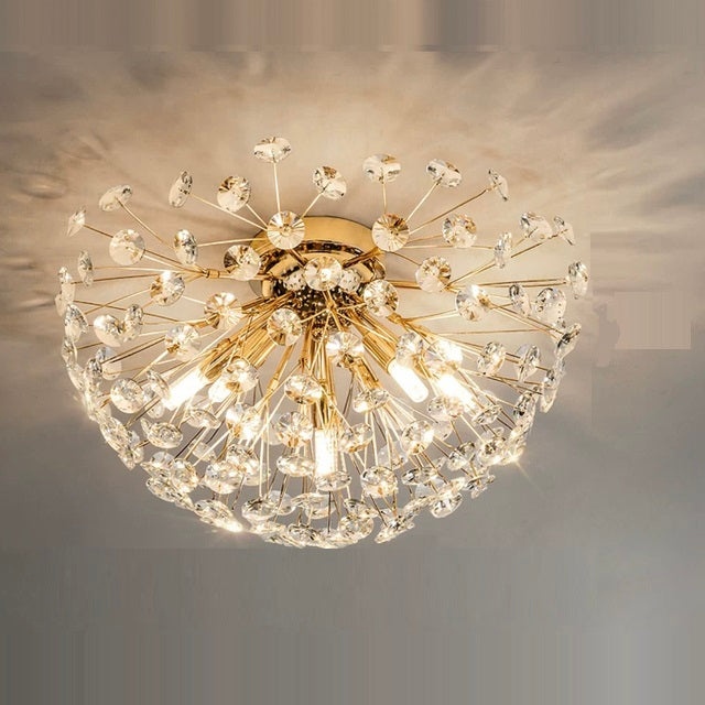Lustra Aplicata Crystal Dandelion Gold Lighting Fixtures