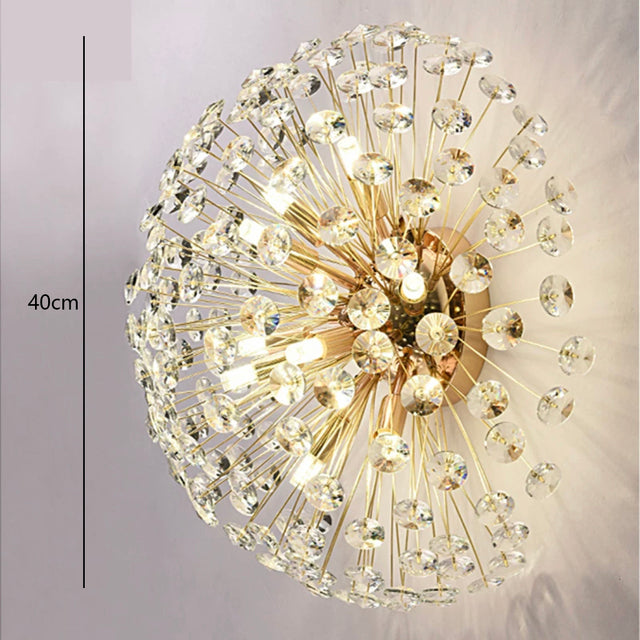 Lustra Aplicata Crystal Dandelion Gold Lighting Fixtures