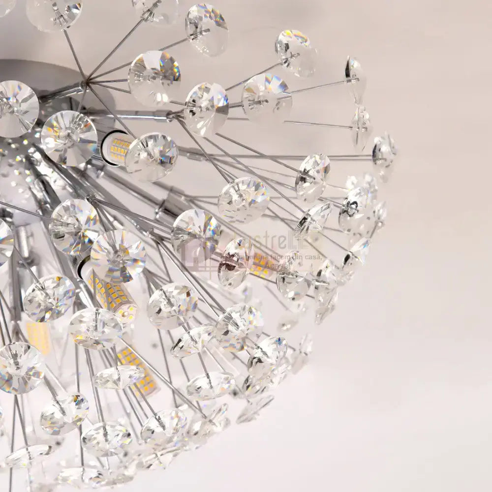 Lustra Aplicata Crystal Dandelion Silver Lighting Fixtures