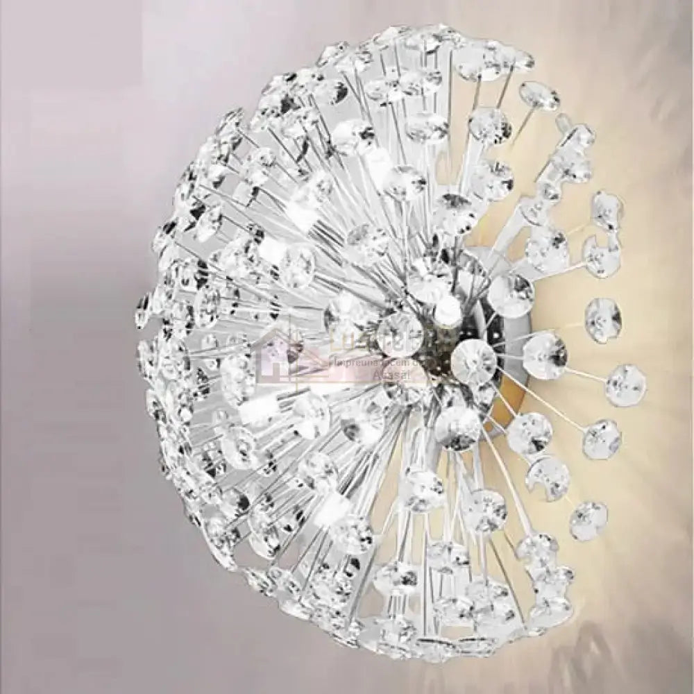 Lustra Aplicata Crystal Dandelion Silver Lighting Fixtures