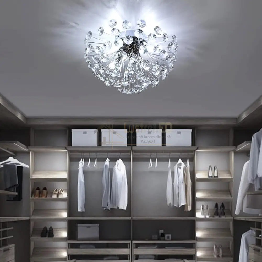 Lustra Aplicata Crystal Dandelion Silver Chandeliers