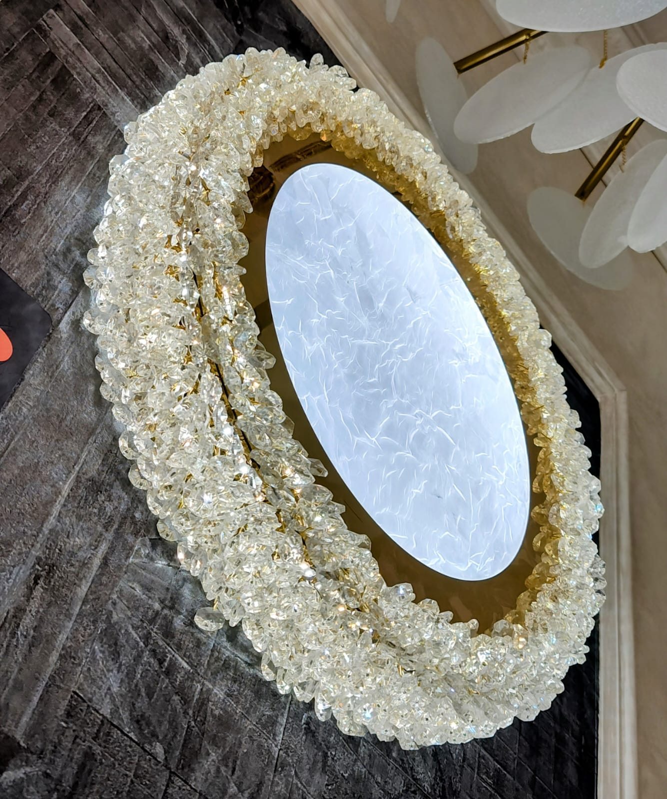 Lustra Aplicata Crystal Golden Sponge Deluxe