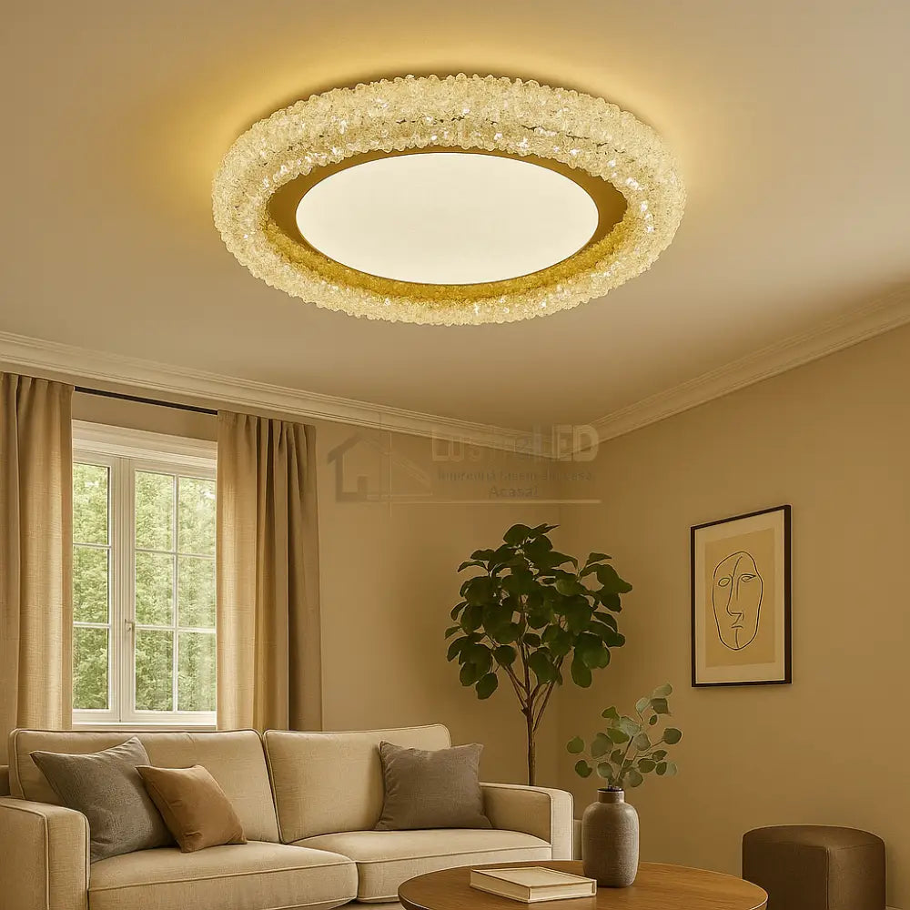 Lustra Aplicata Crystal Golden Sponge Deluxe lustreled.ro
