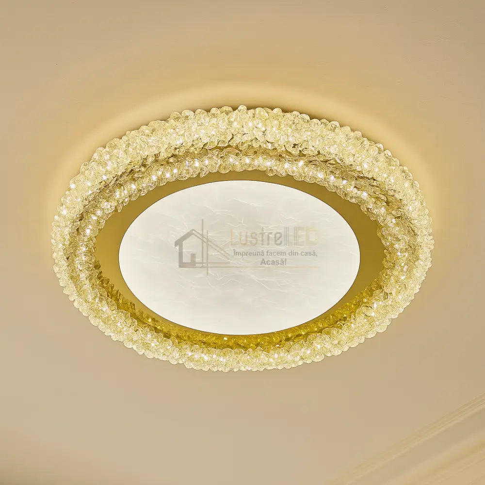 Lustra Aplicata Crystal Golden Sponge Deluxe lustreled.ro