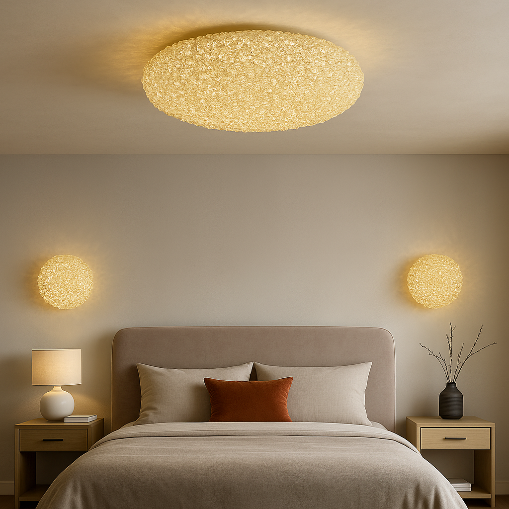 Lustra Aplicata Crystal Golden Sponge Dome