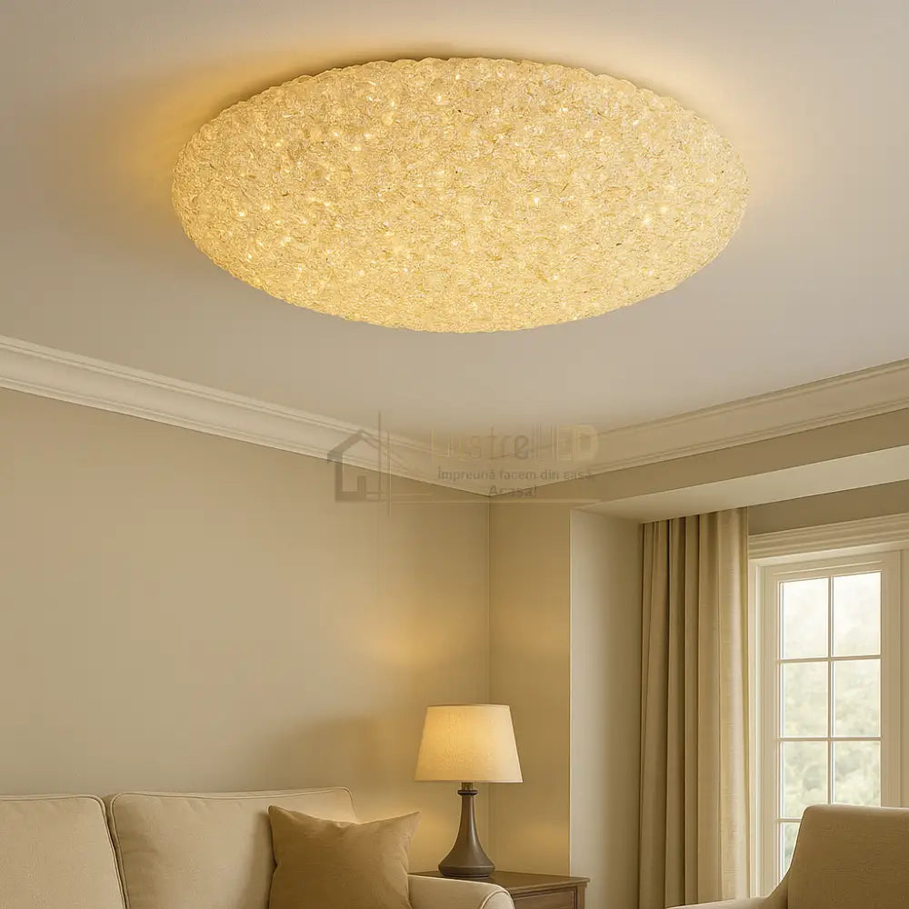Lustra Aplicata Crystal Golden Sponge Dome lustreled.ro