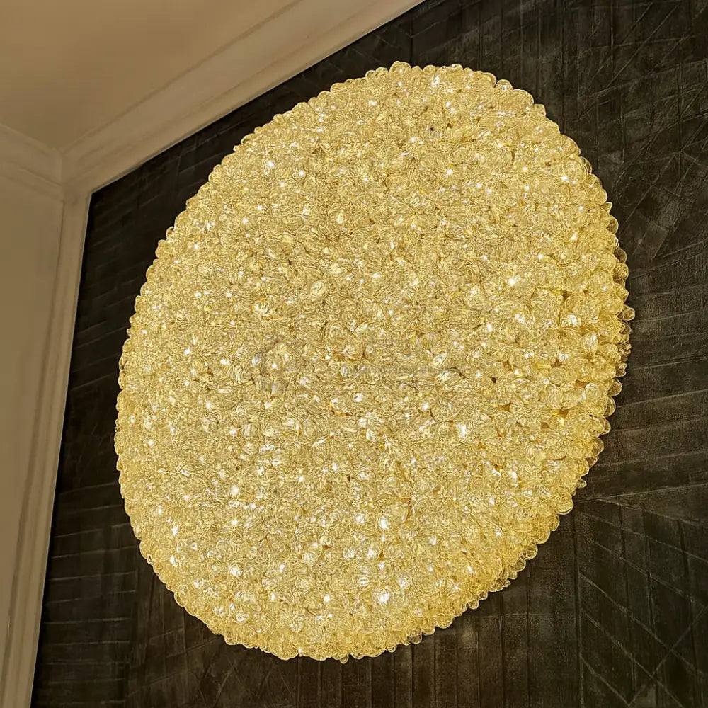 Lustra Aplicata Crystal Golden Sponge Dome lustreled.ro