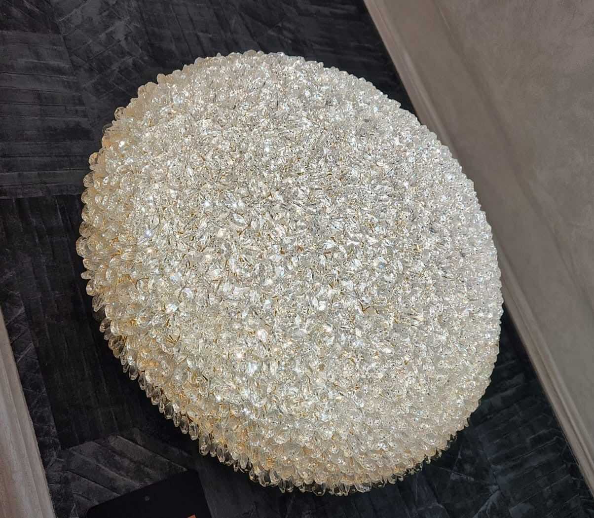 Lustra Aplicata Crystal Golden Sponge Dome