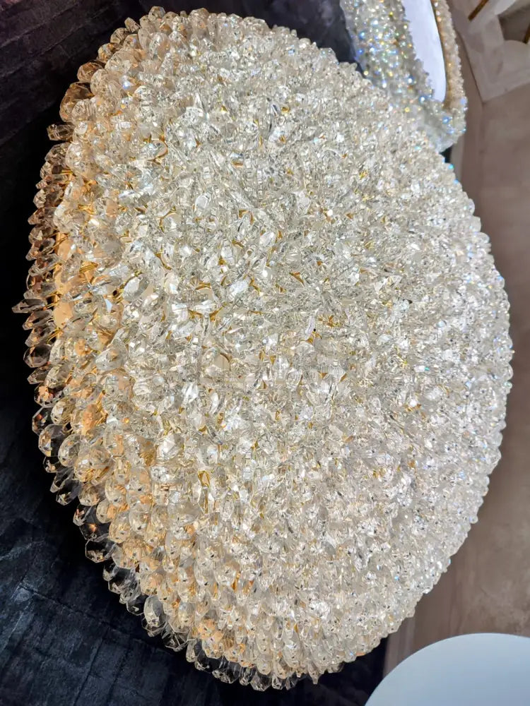 Lustra Aplicata Crystal Golden Sponge Dome lustreled.ro