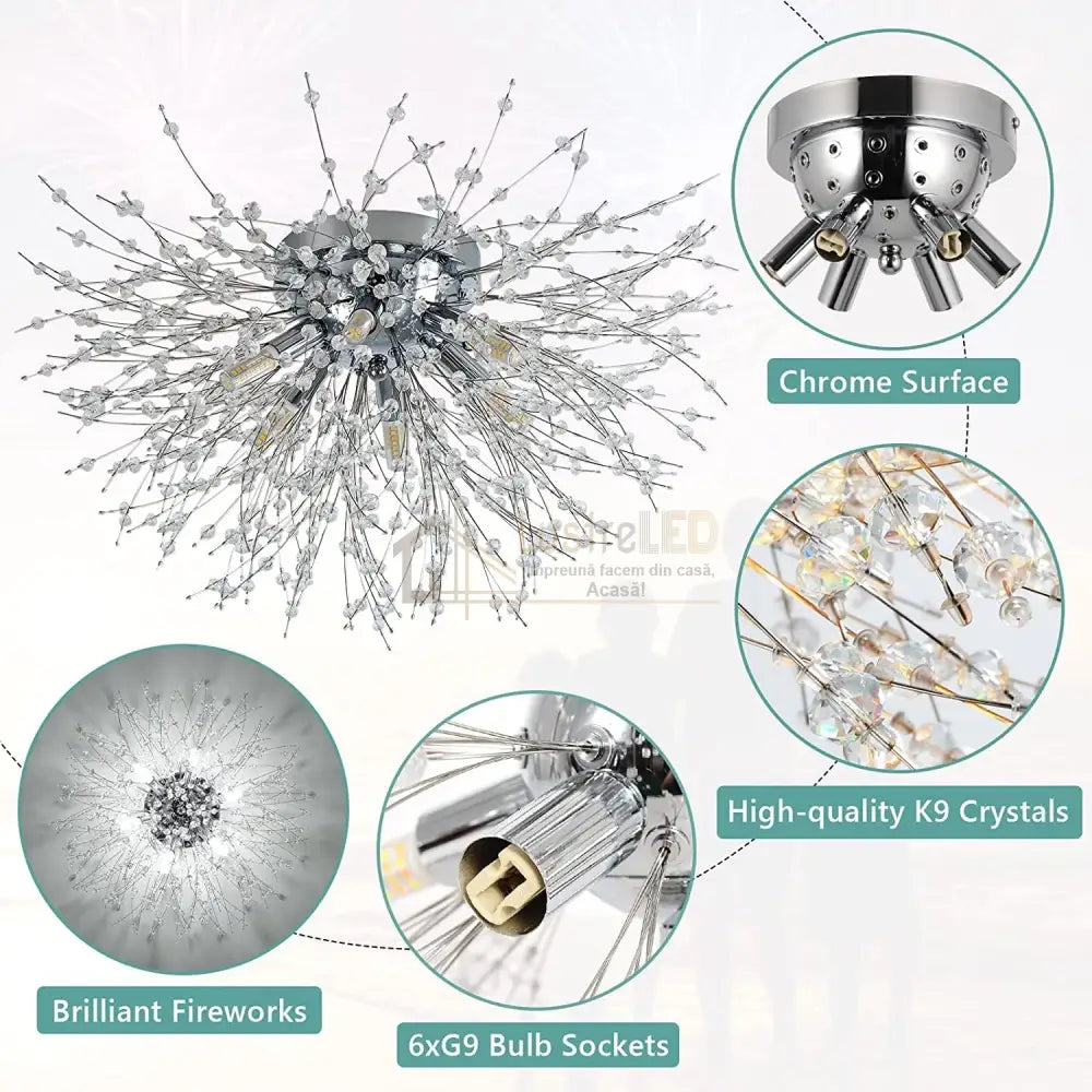 Lustra Aplicata Crystal Sigma Silver Chandeliers