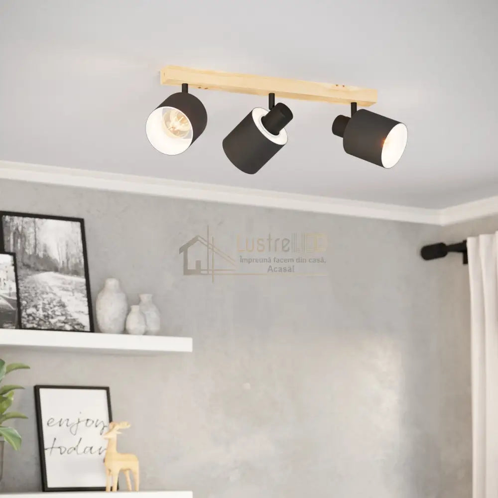 Lustra BATALLAS Black & Brown NEAGRA / VINTAGE SI RETRO DESIGN / 110CM Chandeliers