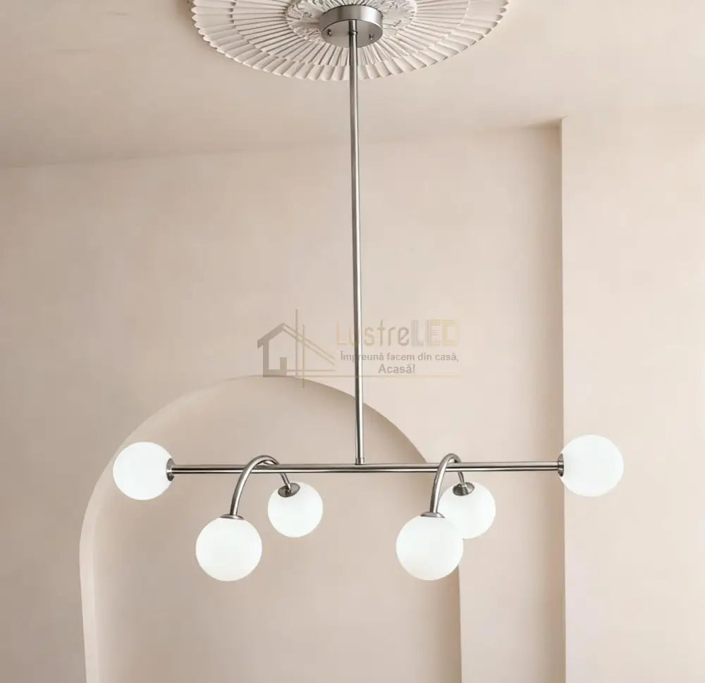 Lustra BESO Silver Abajur MAT 6XE27 Chandeliers