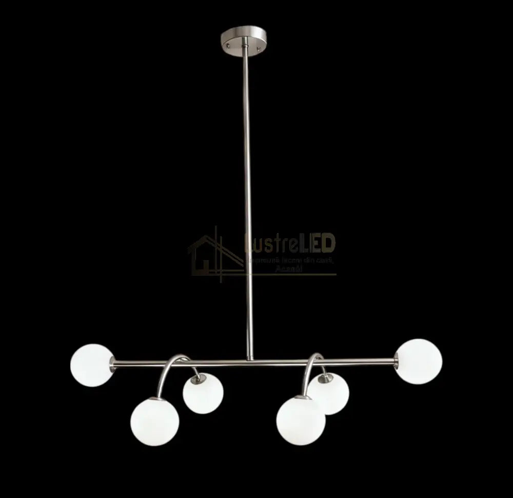 Lustra BESO Silver Abajur MAT 6XE27 Chandeliers