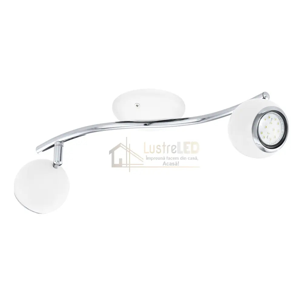 Lustra BIMEDA cu 2 Spoturi White & Silver 36CM 36.5CM Chandeliers