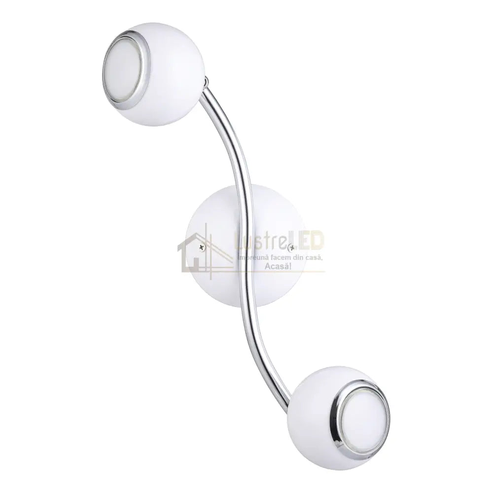 Lustra BIMEDA cu 2 Spoturi White & Silver 36CM 36.5CM Chandeliers