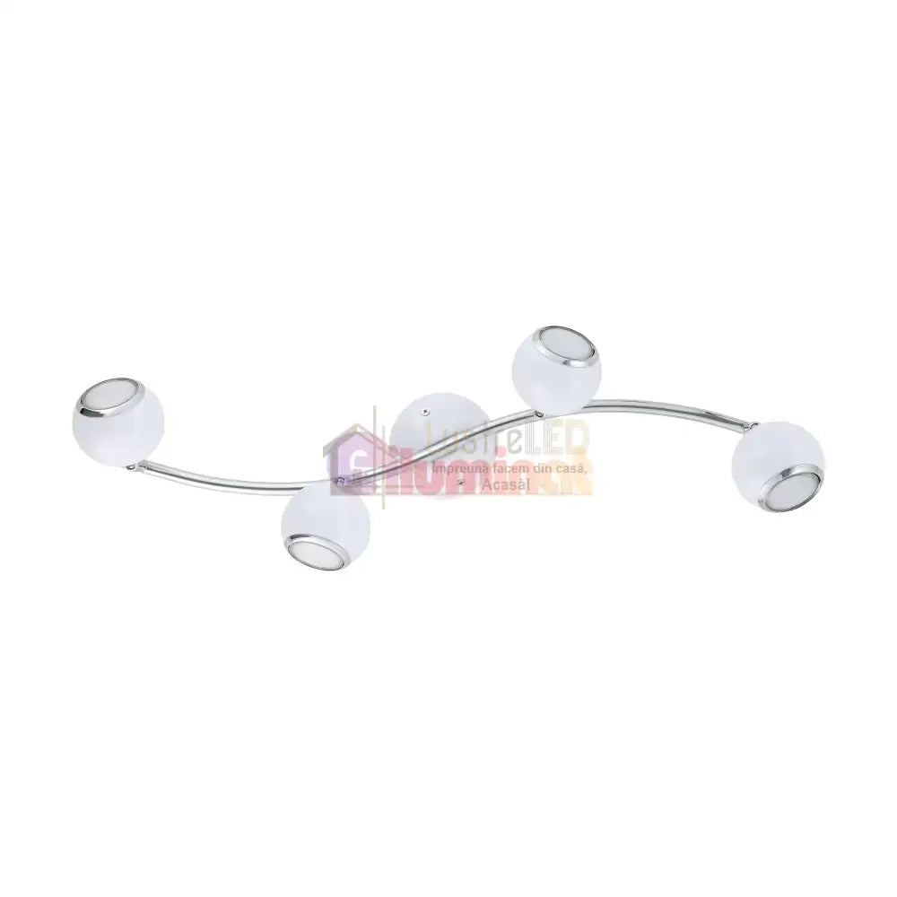 Lustra BIMEDA cu 4 Spoturi White & Silver 64CM 64CM Chandeliers