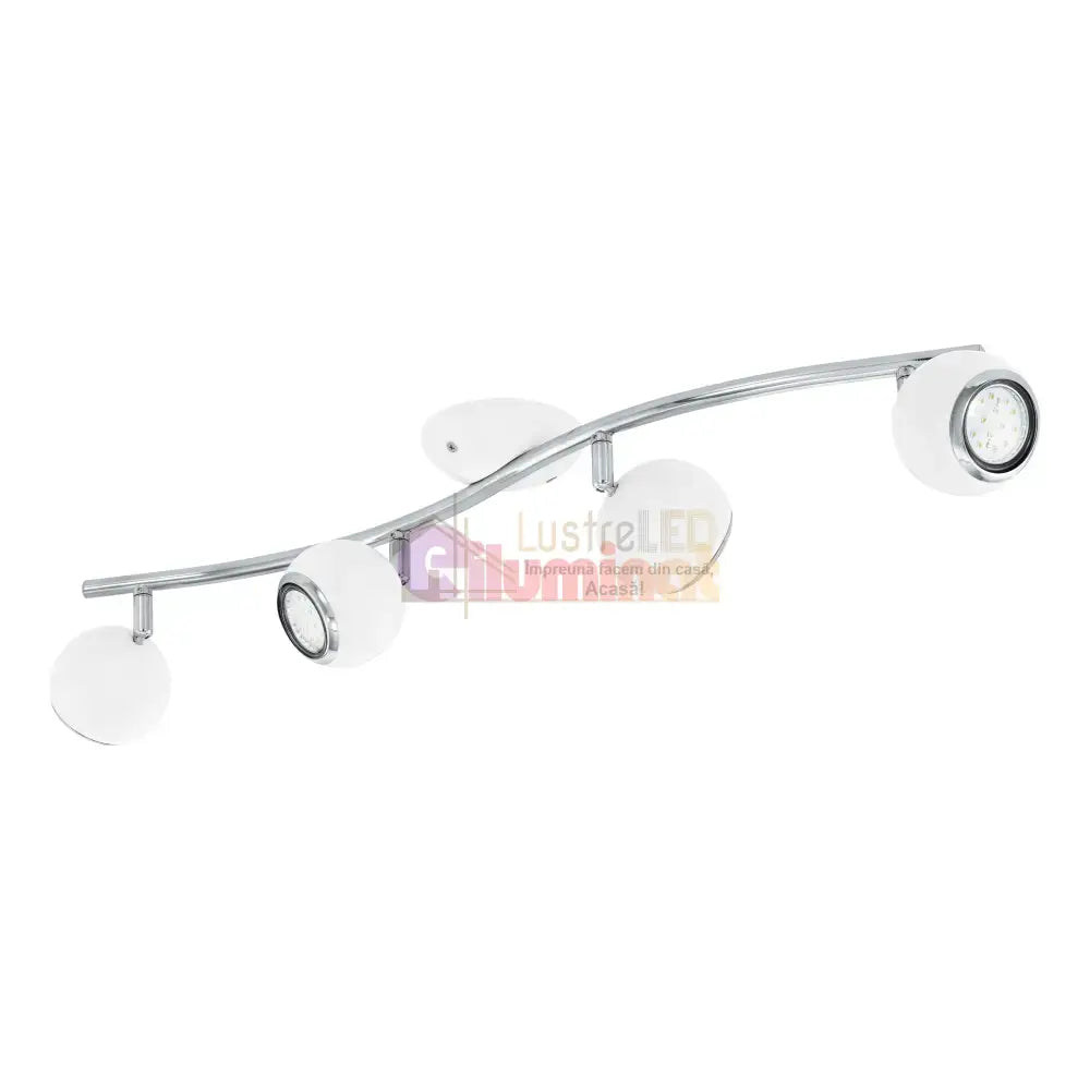 Lustra BIMEDA cu 4 Spoturi White & Silver 64CM 64CM Chandeliers