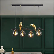 Lustra Abajur Birdy BLACK & GOLD 4xE14 lustreled.ro