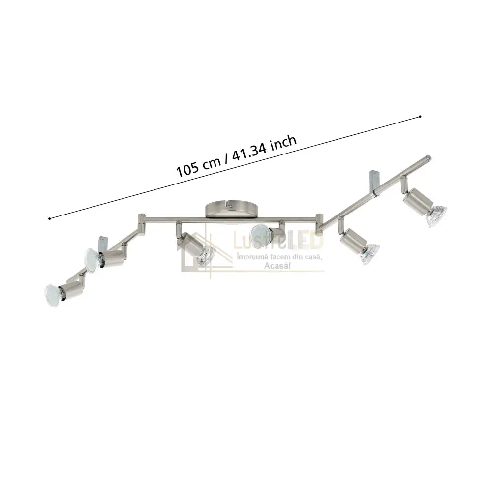 Lustra BUZZ-LED Reglabila Argintie 105cm 105CM / MINIMALIST DESIGN / ARGINTIE Lighting Fixtures